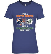 Load image into Gallery viewer, i&#39;m a Denver Bronco and a Colorado State Ram for life shirt
