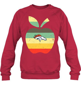 Denver Broncos teacher apple retro shirt