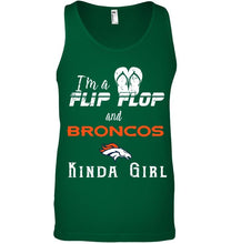 Load image into Gallery viewer, I'm a flip flop and Denver Broncos kinda girl shirt
