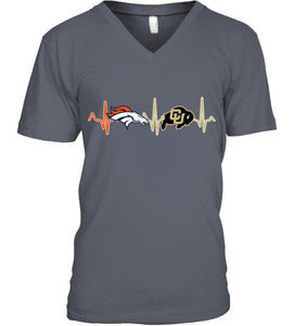 Denver Broncos Colorado Buffaloes heartbeat shirt