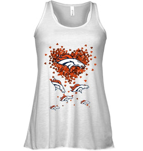 Denver Broncos tiny hearts shape shirt