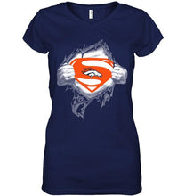 Load image into Gallery viewer, Denver Broncos Superman Ripped shirt
