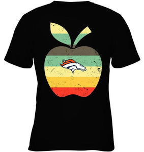 Denver Broncos teacher apple retro shirt