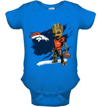 Load image into Gallery viewer, Denver Broncos angry baby groot ripped shirt
