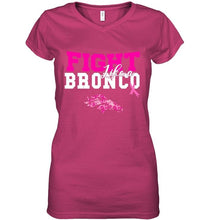 Load image into Gallery viewer, Fight like a Bronco Denver Broncos br east cancer support fan shirt
