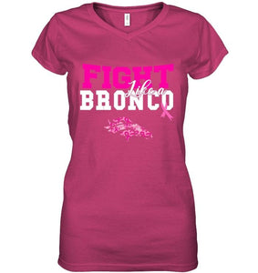 Fight like a Bronco Denver Broncos br east cancer support fan shirt