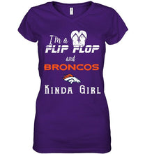 Load image into Gallery viewer, I'm a flip flop and Denver Broncos kinda girl shirt
