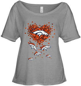 Denver Broncos tiny hearts shape shirt