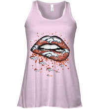 Load image into Gallery viewer, Denver Broncos heart glitter pattern lips shirt
