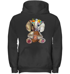 Elephant loves Denver Broncos shirt