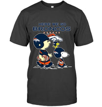 Load image into Gallery viewer, Here we go Denver Broncos snoopy shirt
