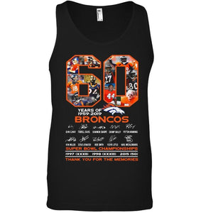 60 years of denver broncos signed shirt