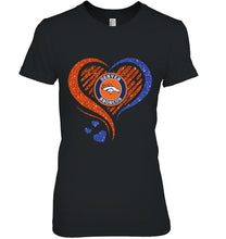 Load image into Gallery viewer, Denver Broncos heart glittering shirt
