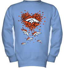 Load image into Gallery viewer, Denver Broncos tiny hearts shape shirt
