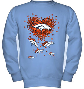 Denver Broncos tiny hearts shape shirt