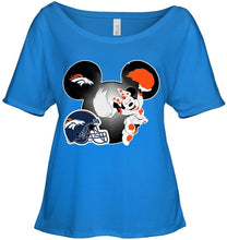 Load image into Gallery viewer, Denver Broncos Minnie cheerleader shirt
