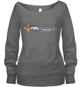 Denver Broncos Colorado Rockies heartbeat shirt