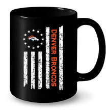 Load image into Gallery viewer, Denver Broncos star american flag on back shirt
