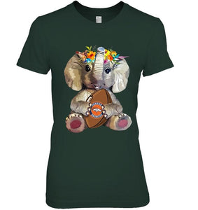 Elephant loves Denver Broncos shirt