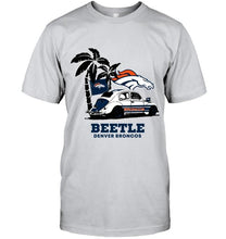 Load image into Gallery viewer, Beetle Denver Broncos on beach shirt
