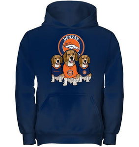 Denver Broncos Beagles fan shirt