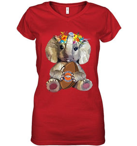 Elephant loves Denver Broncos shirt