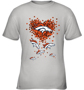 Denver Broncos tiny hearts shape shirt