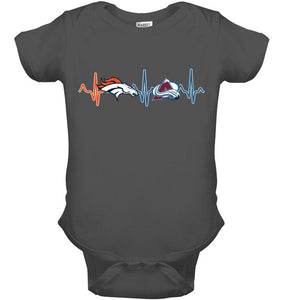 Denver Broncos Colorado Avalanche heartbeat shirt