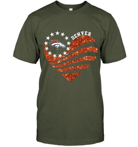 Denver Broncos glitter heart shirt