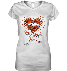 Denver Broncos tiny hearts shape shirt