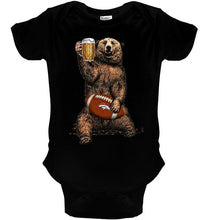 Load image into Gallery viewer, Denver Broncos Beer drinking bear shirt
