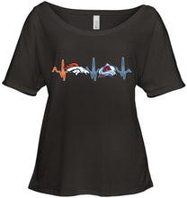 Load image into Gallery viewer, Denver Broncos Colorado Avalanche heartbeat shirt
