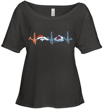 Load image into Gallery viewer, Denver Broncos Colorado Avalanche heartbeat shirt
