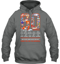 Load image into Gallery viewer, 60 years of Denver Broncos thank you for the memories shirt
