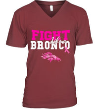 Load image into Gallery viewer, Fight like a Bronco Denver Broncos br east cancer support fan shirt
