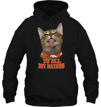 Load image into Gallery viewer, Denver Broncos cat to all my haters shirt
