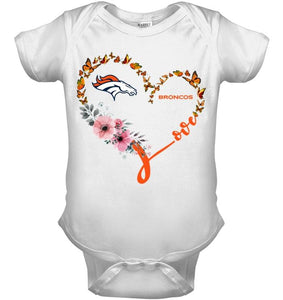 Denver Broncos butterfly heart shirt