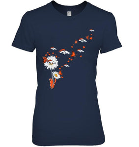 Denver Broncos daisy butterfly fan shirt