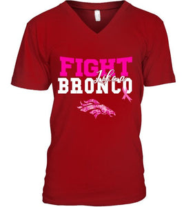 Fight like a Bronco Denver Broncos br east cancer support fan shirt