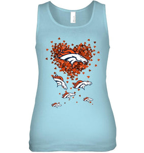 Denver Broncos tiny hearts shape shirt