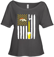 Load image into Gallery viewer, Denver Broncos Beer american flag shirt
