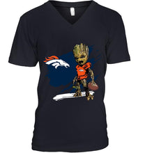 Load image into Gallery viewer, Denver Broncos angry baby groot ripped shirt

