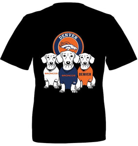 Dachshund Denver Broncos shirt