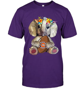 Elephant loves Denver Broncos shirt