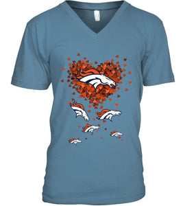 Denver Broncos tiny hearts shape shirt