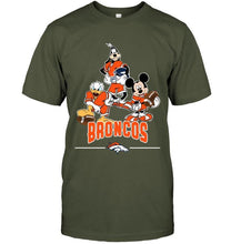 Load image into Gallery viewer, Denver Broncos mickey donald goofy fan shirt
