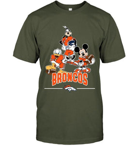 Denver Broncos mickey donald goofy fan shirt