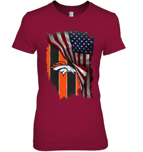 Denver Broncos american flag fan hoodie