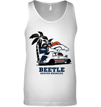 Load image into Gallery viewer, Beetle Denver Broncos on beach shirt
