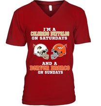 Load image into Gallery viewer, I&#39;m Colorado Buffaloe on saturdays and Denver Bronco on sundays shirt
